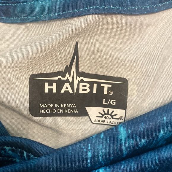 Blue Habit Shirt Size Large - Picture 4 of 5